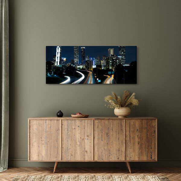 Éjszakai metropolisz képe (120x50 cm)