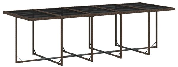 15 részes barna polyrattan kerti ülőgarnitúra párnákkal