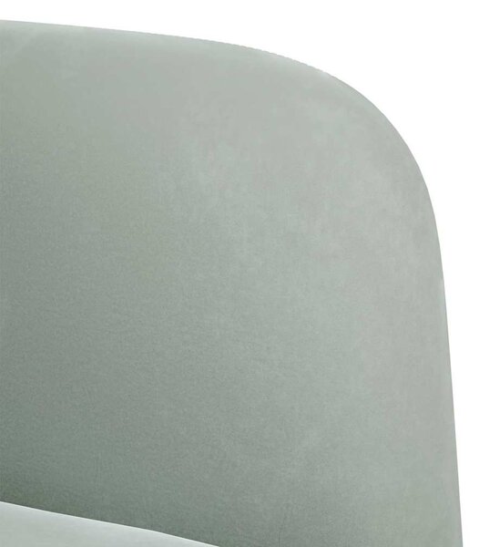 Világosszürke bársony loveseat kanapé 109 cm