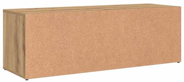 Kézműves tölgy színű szerelt fa cipőtároló pad 105 x 35 x 35 cm