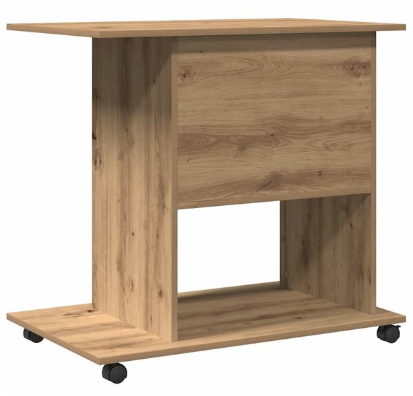Kézműves tölgy színű szerelt fa számítógépasztal 80 x 50 x 75cm
