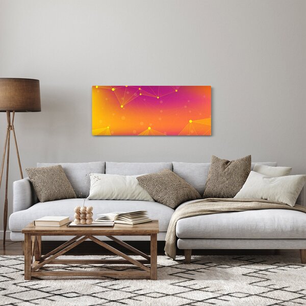 Szines absztrakt kép (120x50 cm)