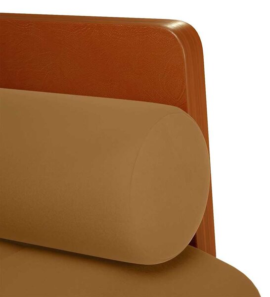 Barna bársony loveseat kanapé párnákkal 110 cm