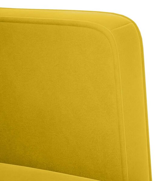 Sárga bársony loveseat kanapé 111 cm