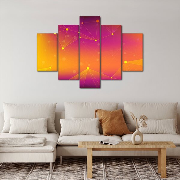 Szines absztrakt kép (150x105 cm)