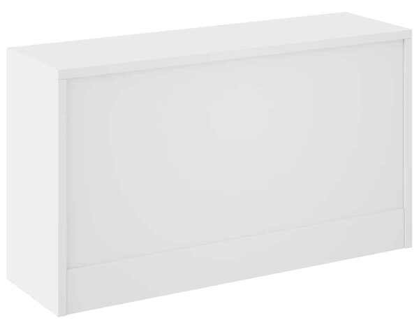 Magasfényű fehér cipőpad 80 x 24 x 45 cm rétegelt fa