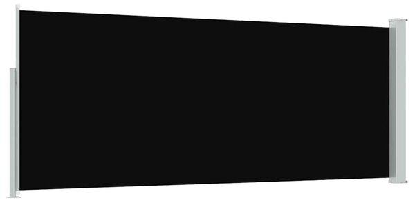 Fekete behúzható oldalsó napellenző 117x300 cm