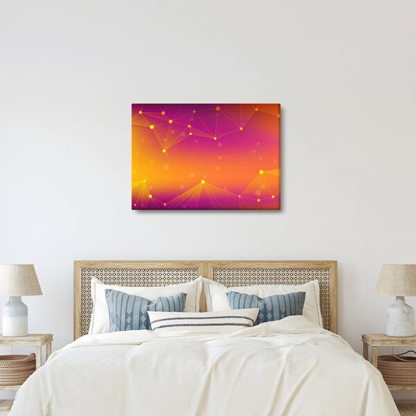 Szines absztrakt kép (70x50 cm)
