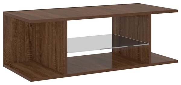 Barna tölgy színű LED-es TV-szekrény 90 x 39 x 30 cm