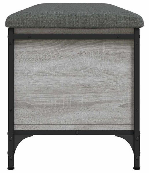 Szürke sonoma színű szerelt fa tárolópad 102 x 42 x 45 cm