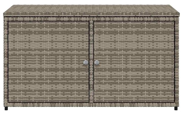 Szürke polyrattan kerti tárolószekrény 110 x 55 x 60,5 cm
