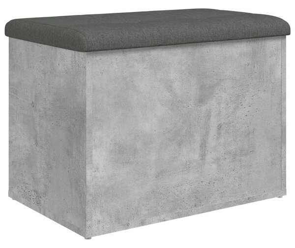 Betonszürke szerelt fa tárolópad 62 x 42 x 45 cm
