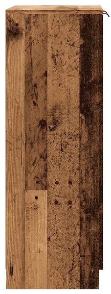 Antik fa színű szerelt fa cipőszekrény 59 x 35 x 100,5 cm