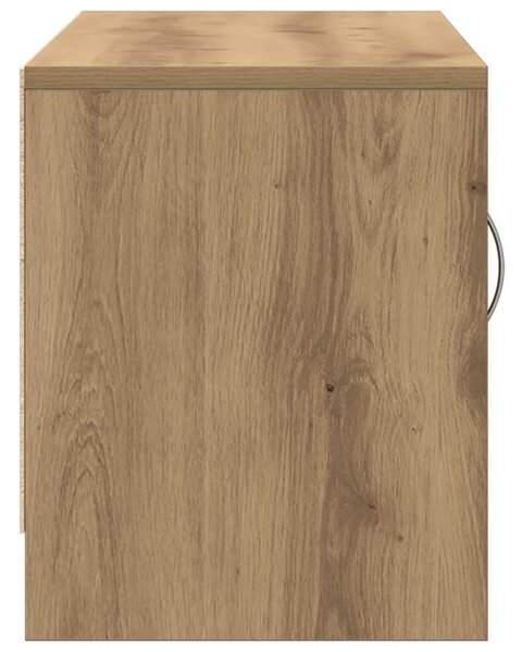 Kézműves tölgy színű szerelt fa TV-szekrény 102x30x37,5 cm
