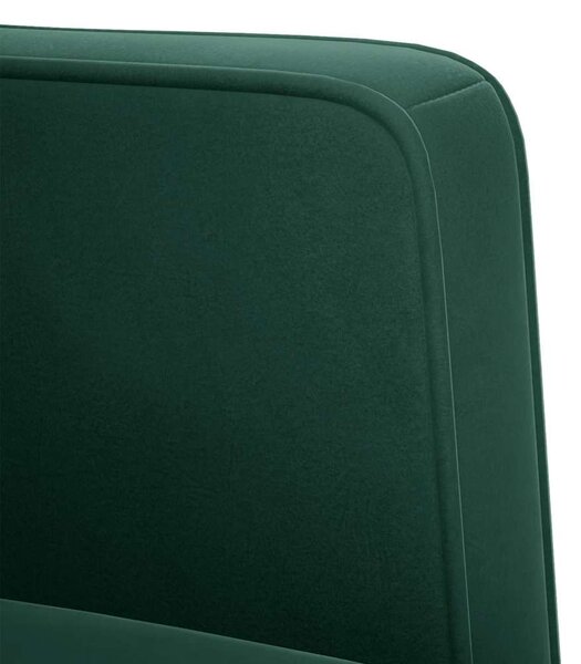 Sötétzöld bársony loveseat kanapé 111 cm