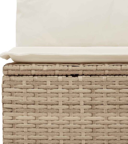 6 részes bézs polyrattan kerti ülőgarnitúra párnával