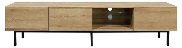 TV-asztal, tölgy/fekete, BASTIEN