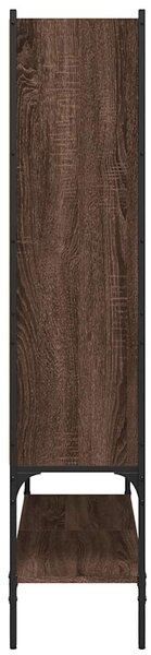 Barna tölgy színű szerelt fa könyvszekrény 102x30x141,5 cm