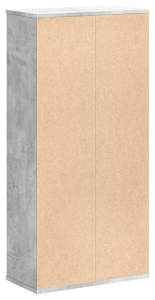Betonszürke szerelt fa könyvespolc 50x25x105 cm