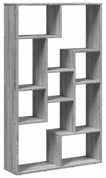 Szürke sonoma színű szerelt fa könyvespolc 72 x 20 x 120,5 cm