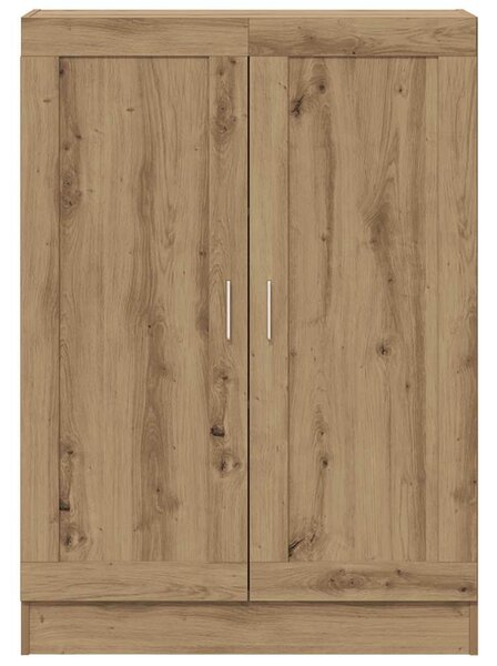 Kézműves tölgy színű szerelt fa könyvszekrény 82,5x30,5x115 cm
