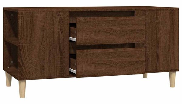 Barna tölgy színű szerelt fa TV-szekrény 102x44,5x50 cm
