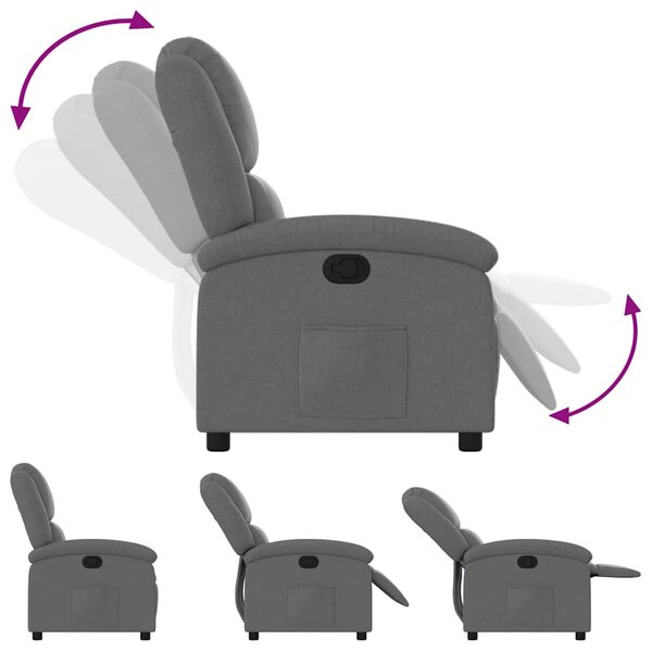 Sötétszürke szövet relaxfotel