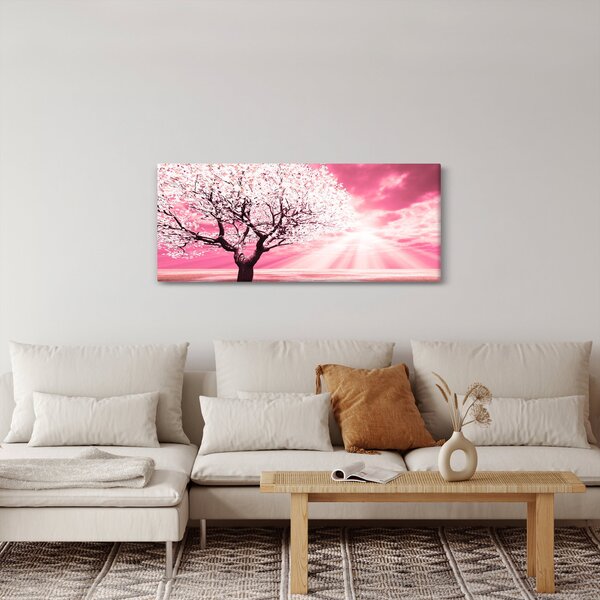 Rózsaszín fa képe (120x50 cm)