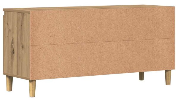 Kézműves tölgy színű szerelt fa TV-szekrény 102x35x50 cm