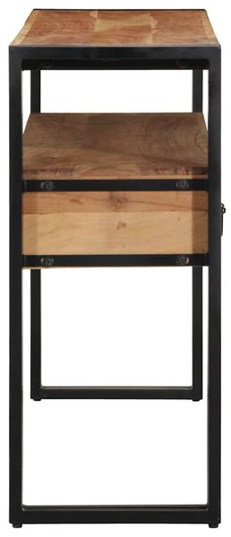 Konzolasztal fiókkal Barna 120 x 33 x 75 cm Tömör Akácfa