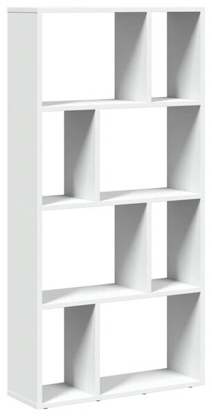 Fehér, rétegelt fa könyvespolc 60 x 20 x 120,5 cm