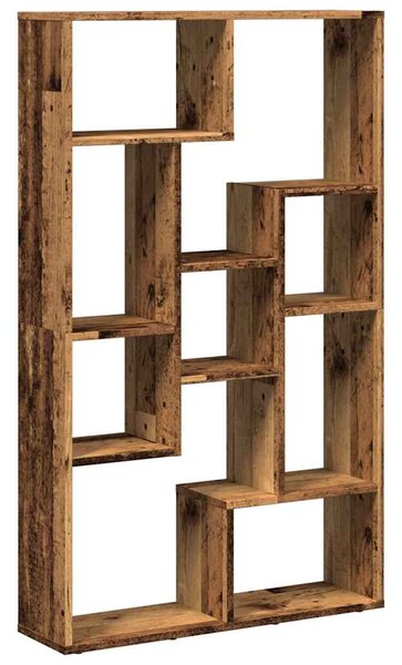 Antik fa színű szerelt fa könyvszekrény 72 x 20 x 120,5 cm
