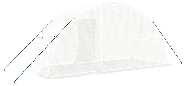 Fehér acélvázas melegház 10 m² 5 x 2 x 2,3 m
