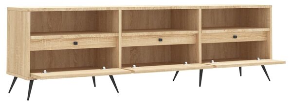 Sonoma tölgy színű szerelt fa fali TV-szekrény 150x30x44,5 cm
