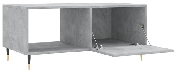 Betonszürke szerelt fa dohányzóasztal 90 x 50 x 40 cm