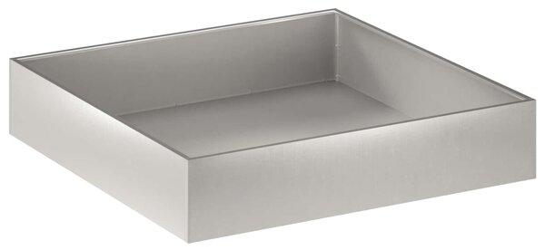 VidaXL Kerti cserép 2 db Ezüst 80 x 80 x 20 cm Rozsdamentes Acél