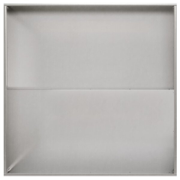 VidaXL Kerti cserép 2 db Ezüst 80 x 80 x 20 cm Rozsdamentes Acél
