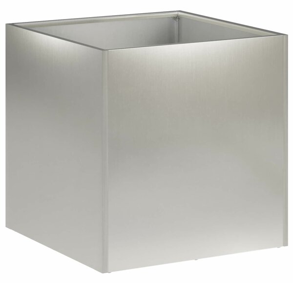 VidaXL Kerti cserép 2 db Ezüst 35 x 35 x 35 cm Rozsdamentes Acél