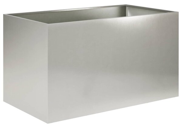 VidaXL Kerti cserép 2 db Ezüst 100 x 50 x 50 cm Rozsdamentes Acél
