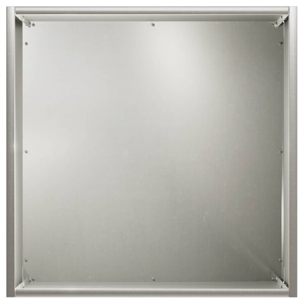 VidaXL Kerti cserép Ezüst 45 x 45 x 45 cm Rozsdamentes Acél