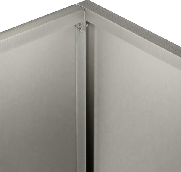 VidaXL Kerti cserép Ezüst 40 x 20 x 75 cm Rozsdamentes Acél