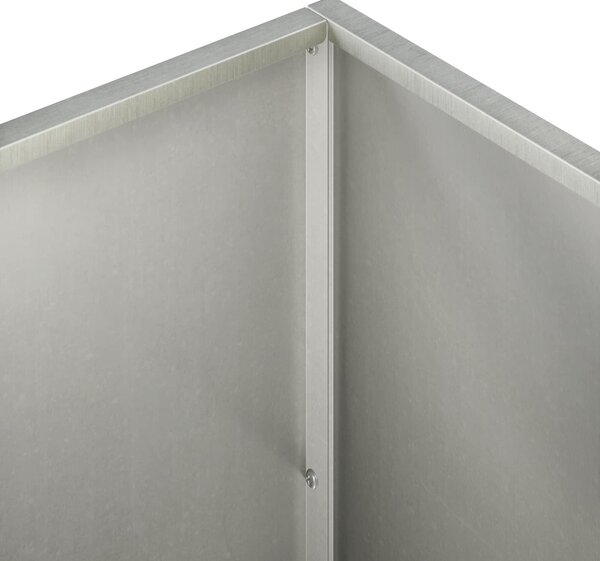 VidaXL Kerti cserép Ezüst 80 x 40 x 40 cm Rozsdamentes Acél