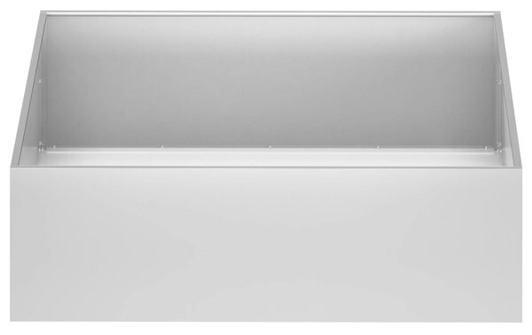 VidaXL Kerti cserép 2 db Ezüst 80 x 80 x 30 cm Horganyzott Acél