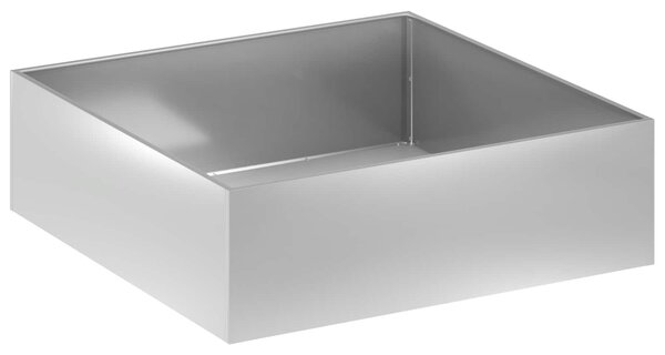 VidaXL Kerti cserép 2 db Ezüst 80 x 80 x 30 cm Horganyzott Acél