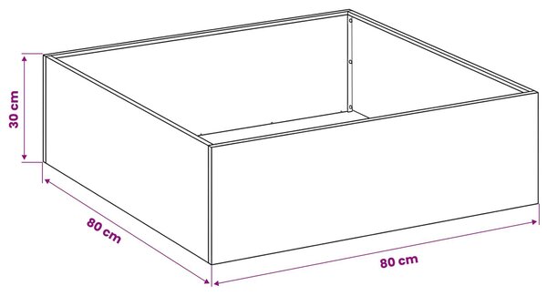 VidaXL Kerti cserép 2 db Olajzöld 80 x 80 x 30 cm