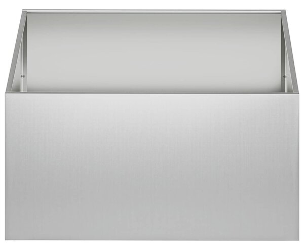 VidaXL Kerti cserép 2 db Ezüst 80 x 80 x 40 cm Horganyzott Acél
