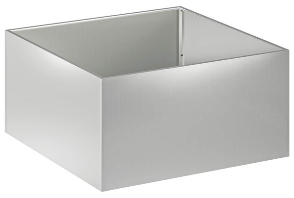 VidaXL Kerti cserép 2 db Ezüst 80 x 80 x 40 cm Horganyzott Acél