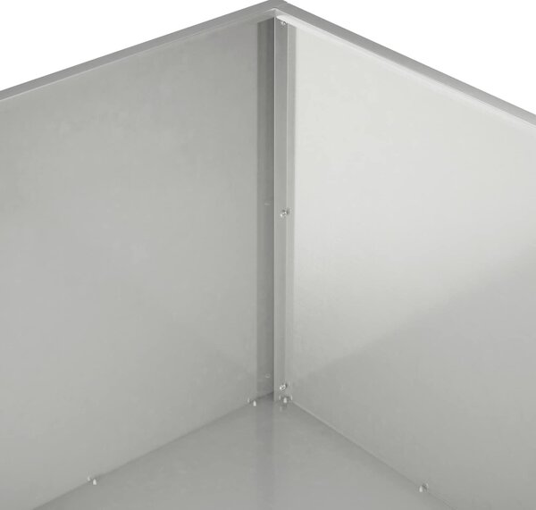 VidaXL Kerti cserép Ezüst 60 x 60 x 40 cm Rozsdamentes Acél