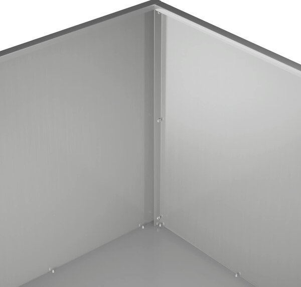 VidaXL Kerti cserép 2 db Ezüst 80 x 80 x 40 cm Horganyzott Acél