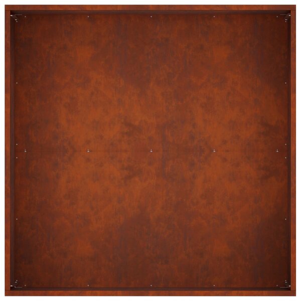 VidaXL Kerti cserép 2 db Rozsdás 100 x 100 x 40 cm Időjárásálló Acél